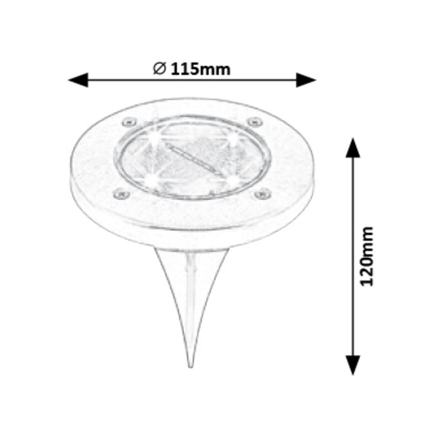 Rabalux - Udendørs LED solcellelampe m. sensor LED/0,24W/1xAA IP44 sort
