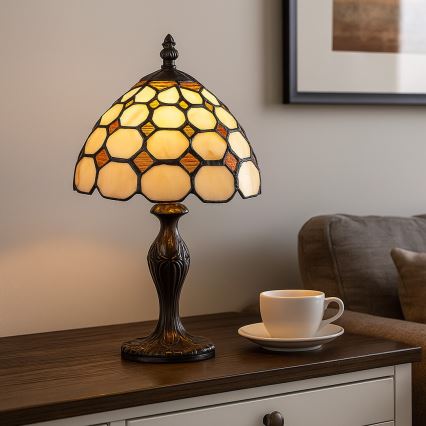 Rabalux - Tiffany-bordlampe m. farvet glas 1xE14/40W/230V