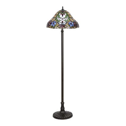 Rabalux - Tiffany-gulvlampe m. farvet glas 2xE27/60W/230V
