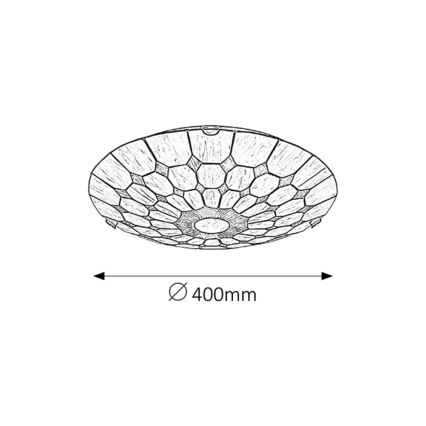 Rabalux - Tiffany loftlampe med farvet glas 2xE27/60W/230V diameter 40 cm