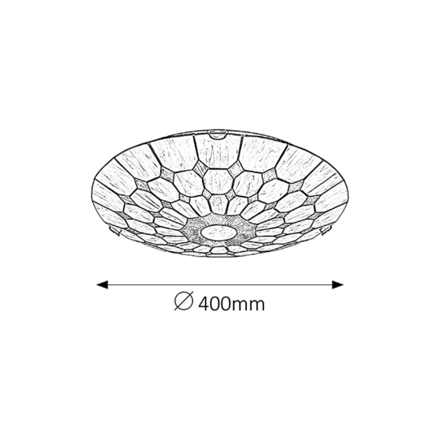 Rabalux - Tiffany loftlampe med farvet glas 2xE27/60W/230V diameter 40 cm