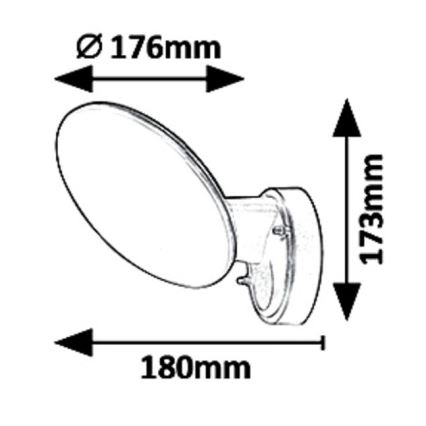 Rabalux 8134 - Udendørs LED væglampe VARNA LED/12W/230V IP54