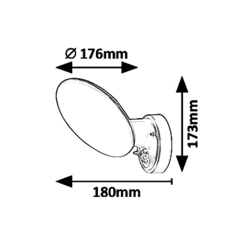Rabalux 8135 - Udendørs LED væglampe med sensor VARNA LED/12W/230V IP54