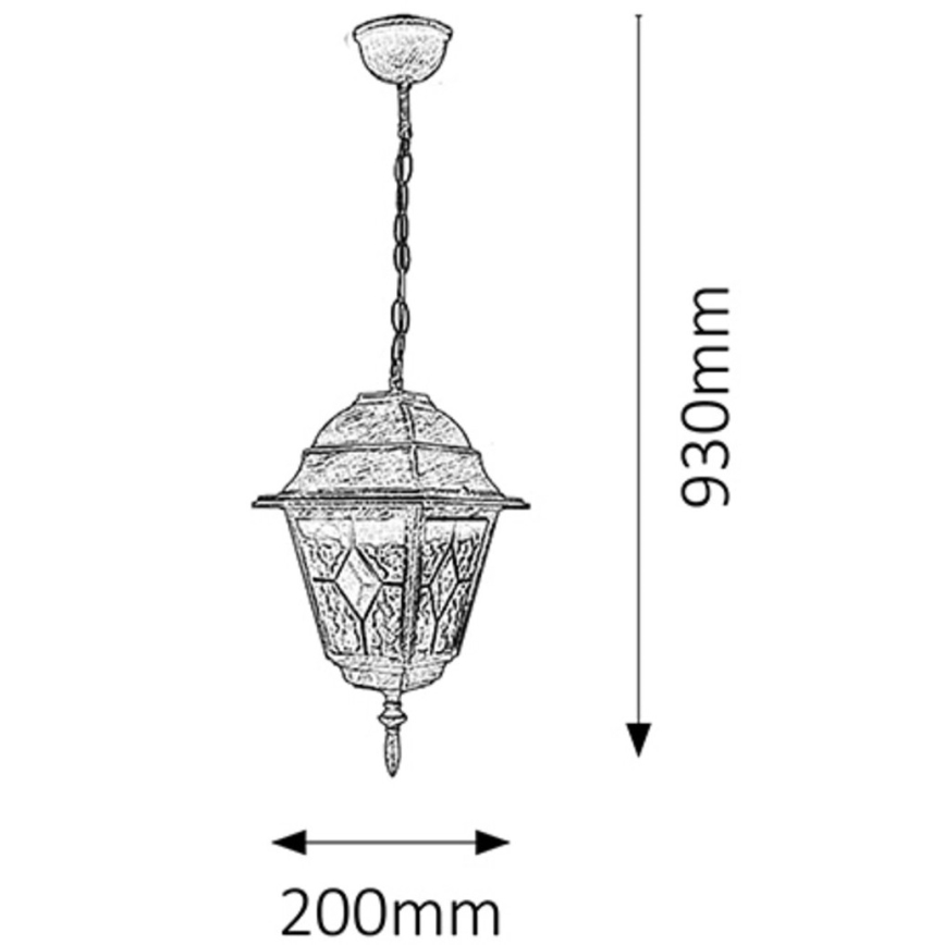 Rabalux - Udendørs loftslampe 1xE27/60W/230V