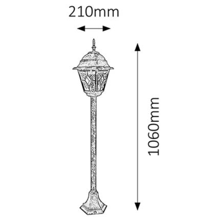 Rabalux - Udendørslampe 1xE27/60W/230V