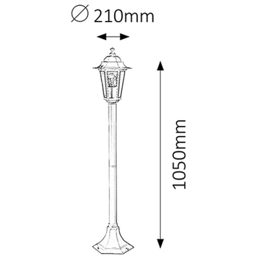 Rabalux - Udendørslampe 1xE27/60W/230V 105 cm