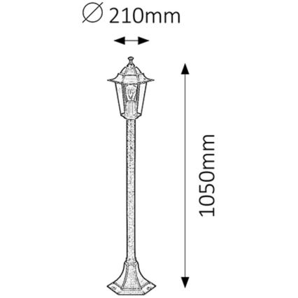 Rabalux - Udendørslampe 1xE27/60W/230V 105 cm