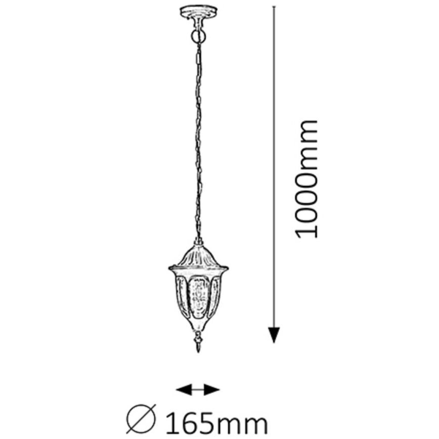 Rabalux - Udendørs pendel 1xE27/60W/230V IP43 sort