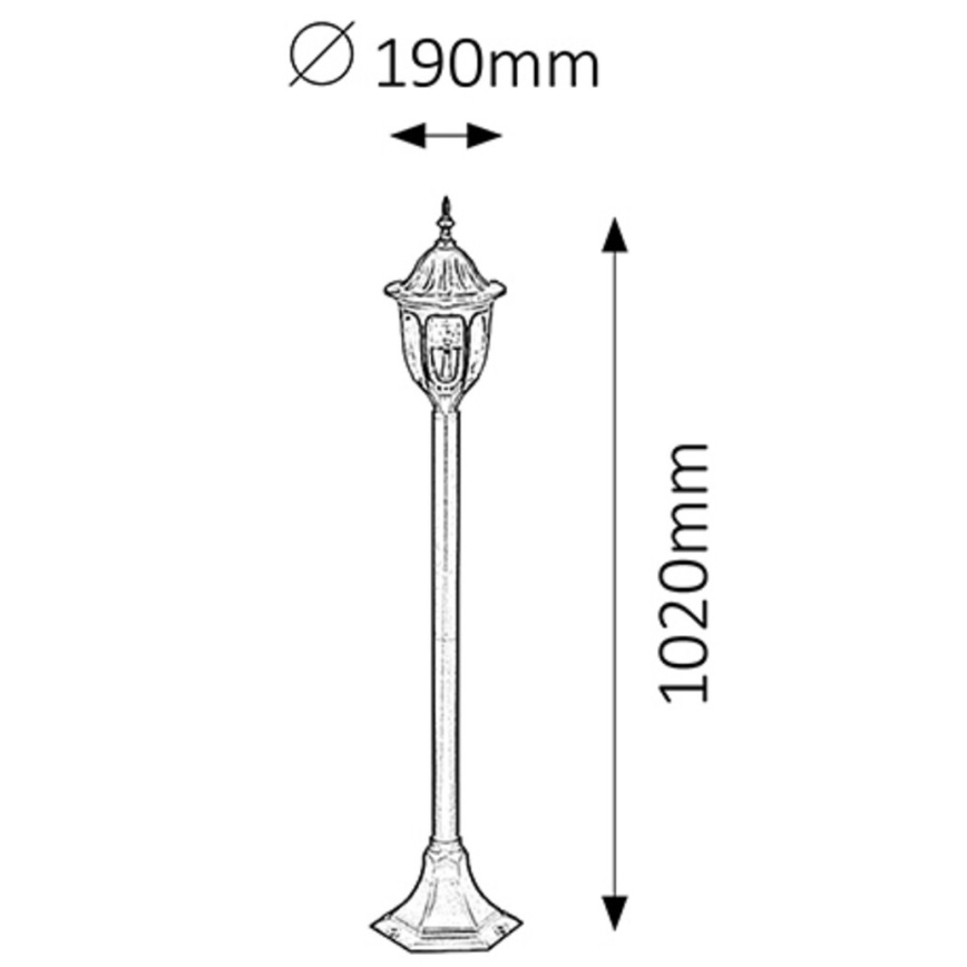 Rabalux - Udendørslampe 1xE27/60W/230V IP43 sort
