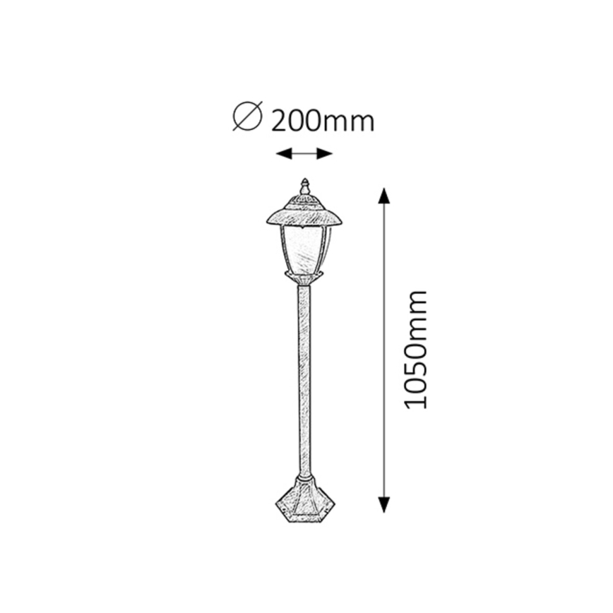 Rabalux - Udendørslampe 1xE27/60W/230V 105 cm