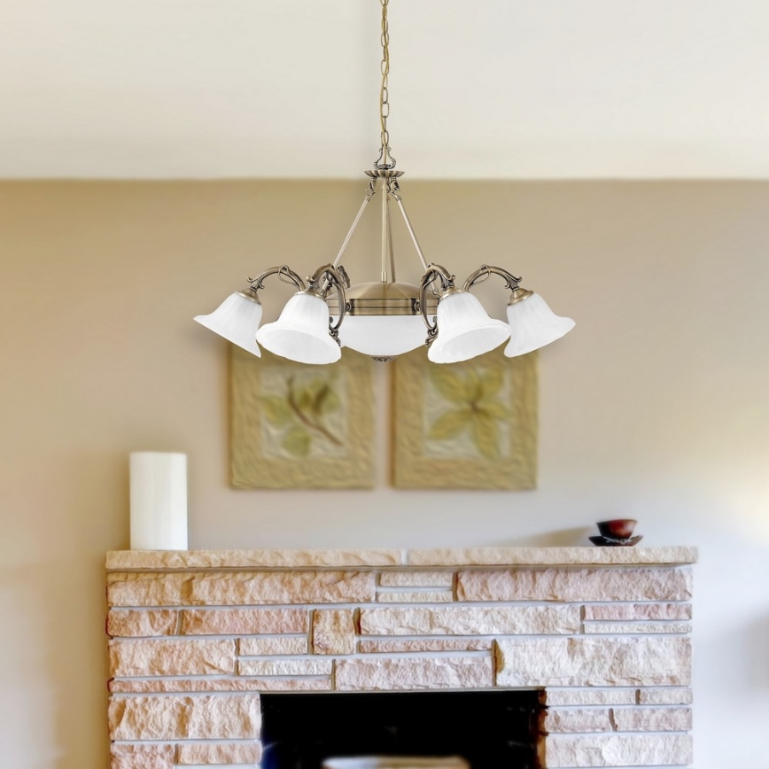 Rabalux 8556 - Lysekrone i kæde ORCHIDEA 6xE14/40W+2xE27/60W