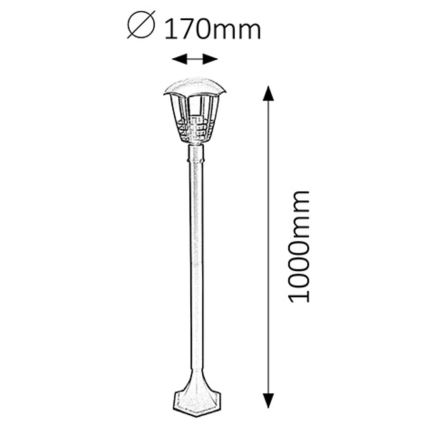 Rabalux - Udendørslampe 1xE27/60W/230V IP44 1 m