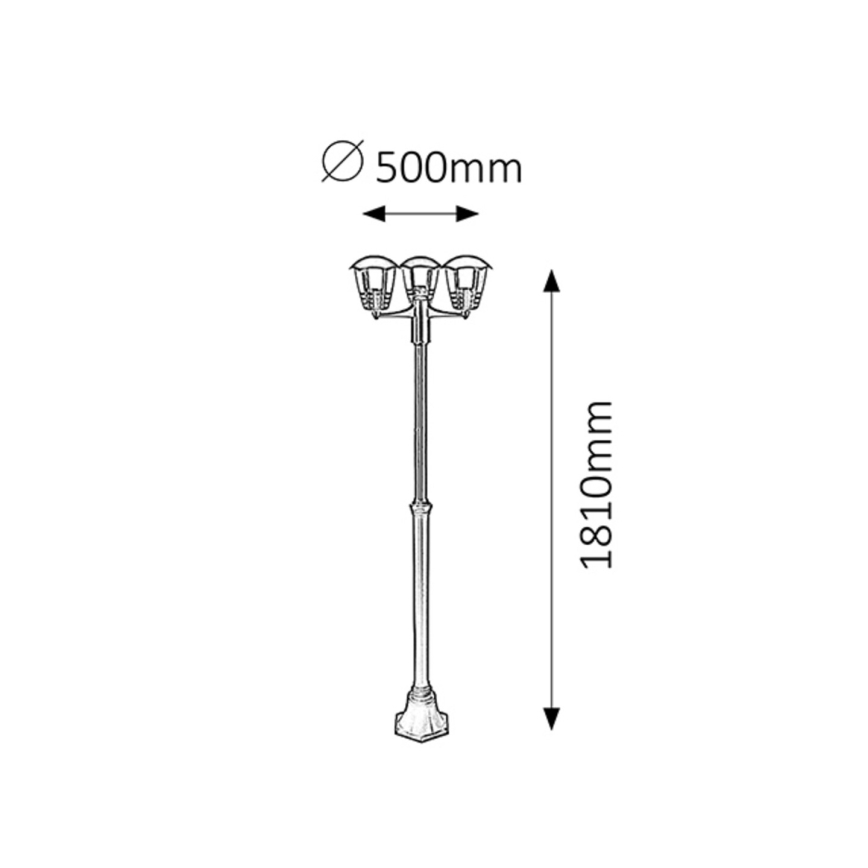 Rabalux - Udendørslampe 3xE27/60W/230V IP44 1,81 m