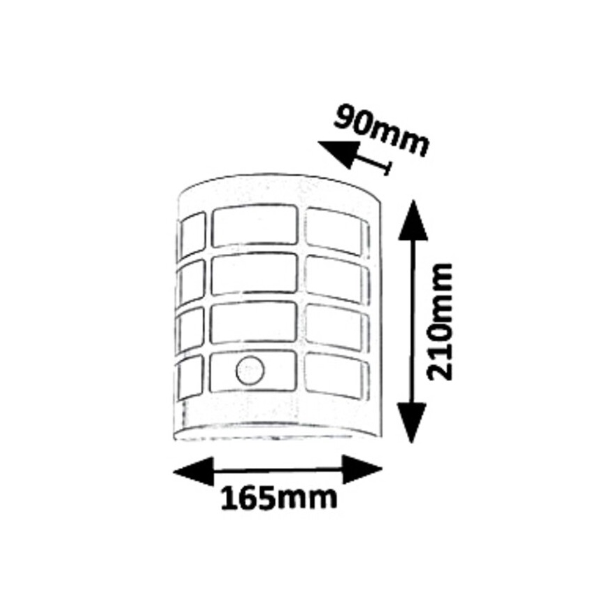 Rabalux 8800 - Udendørs væglampe med sensor SEVILLA 1xE27/11W/230V IP44