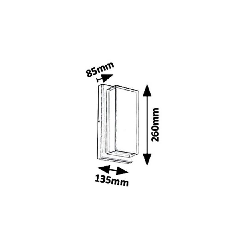Rabalux 8830 - Udendørs LED væglampe ANDORRA LED/12W/230V IP54