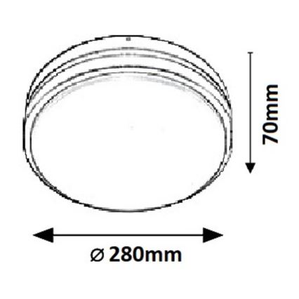 Rabalux - LED udendørs loftlampe HAMBURG LED/12W/230V IP44
