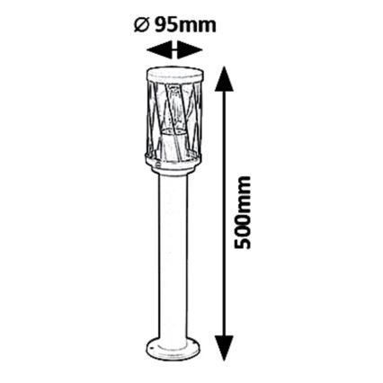 Rabalux 8889 - Udendørslampe BUDAPEST 1xE27/40W/230V IP44