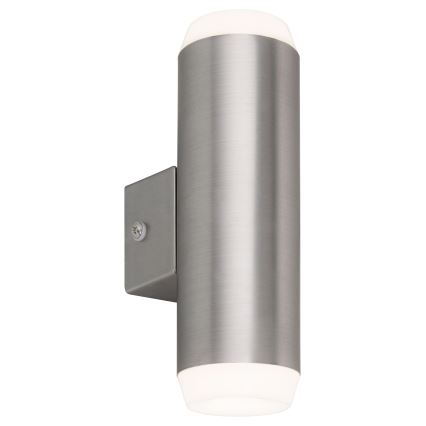 Rabalux - Udendørs LED væglampe 2xLED/4W/230V saténový mat krom IP44