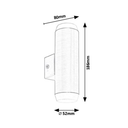 Rabalux - Udendørs LED væglampe 2xLED/4W/230V bronze IP44