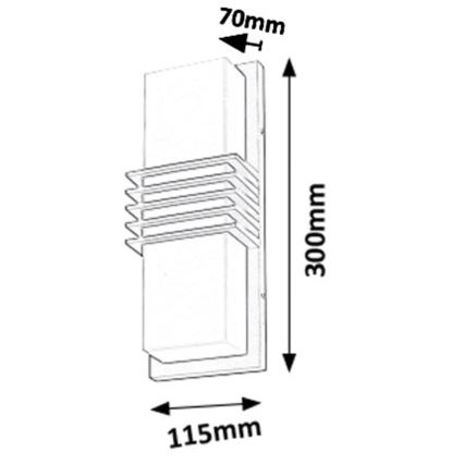 Rabalux - Udendørs LED væglampe LED/12W/230V 800lm 4000K IP44