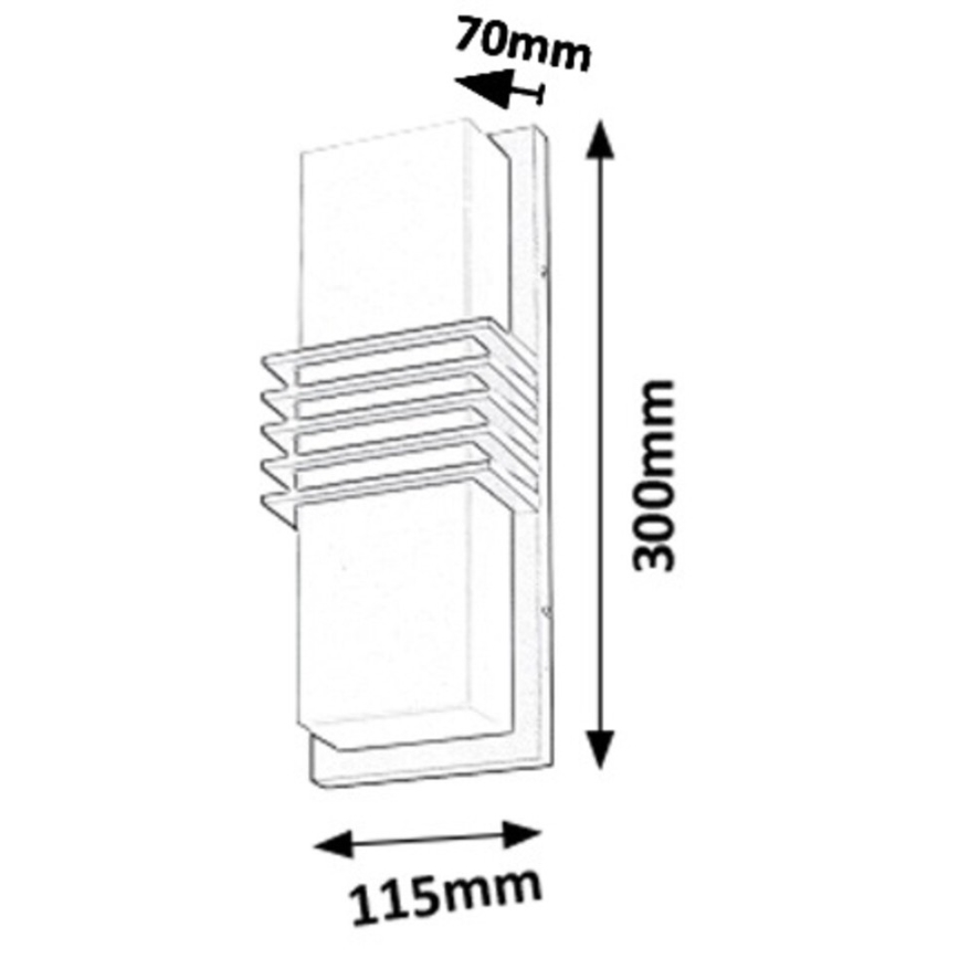 Rabalux - Udendørs LED væglampe LED/12W/230V 800lm 4000K IP44