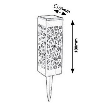 Rabalux - Udendørs LED solcellelampe LED/0,16W/1xAA IP24