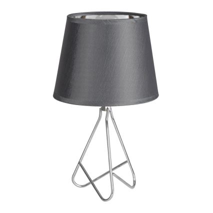 Rabalux - Bordlampe 1xE14/40W/230V grå/skinnende krom