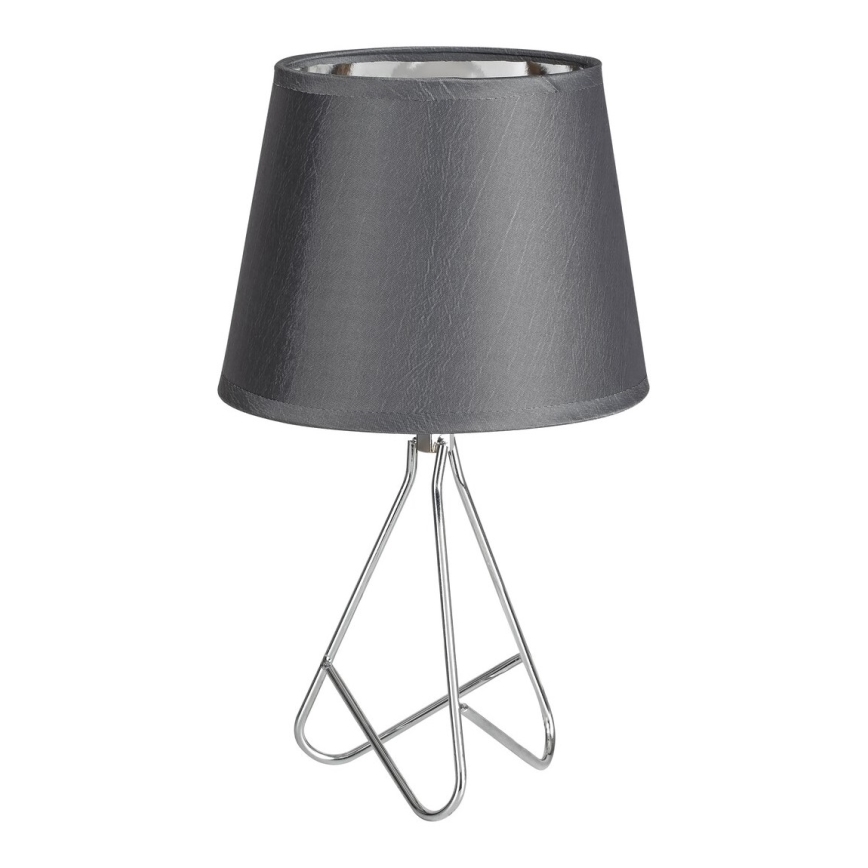 Rabalux - Bordlampe 1xE14/40W/230V grå/skinnende krom