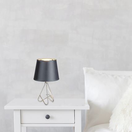 Rabalux - Bordlampe 1xE14/40W/230V grå/skinnende krom