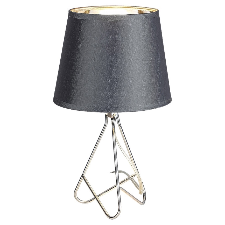 Rabalux - Bordlampe 1xE14/40W/230V grå/skinnende krom