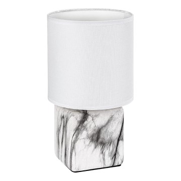 Rabalux - Bordlampe 1xE14/40W/230V hvid med marmormønster