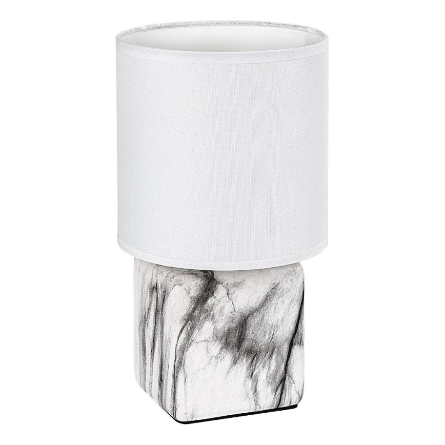 Rabalux - Bordlampe 1xE14/40W/230V hvid med marmormønster