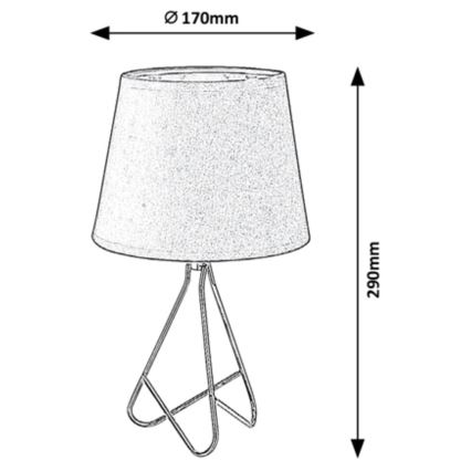 Rabalux - Bordlampe 1xE14/40W/230V sort/guldfarvet