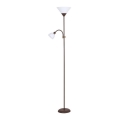 Rabalux - Gulvlampe 1xE27/100W+1xE14/25W/230V brun/hvid