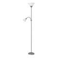 Rabalux - Gulvlampe 1xE27/100W+E14/25W grå/hvid