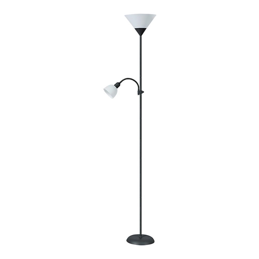 Rabalux - Gulvlampe 1xE27/100W+E14/25W sort/hvid