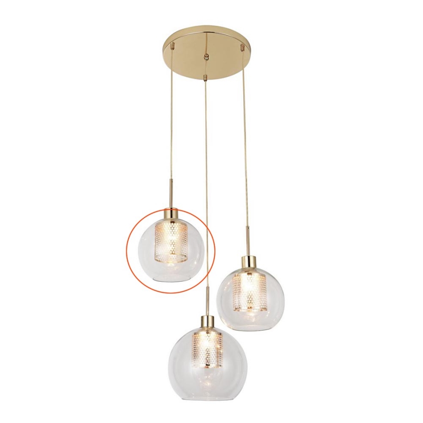 Rabalux - Lampeskærm diameter 19 cm transparent