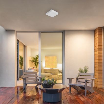 Rabalux - LED loftlampe til badeværelse LED/18W/230V 2800-6000K IP44 hvid 17,5x17,5 cm