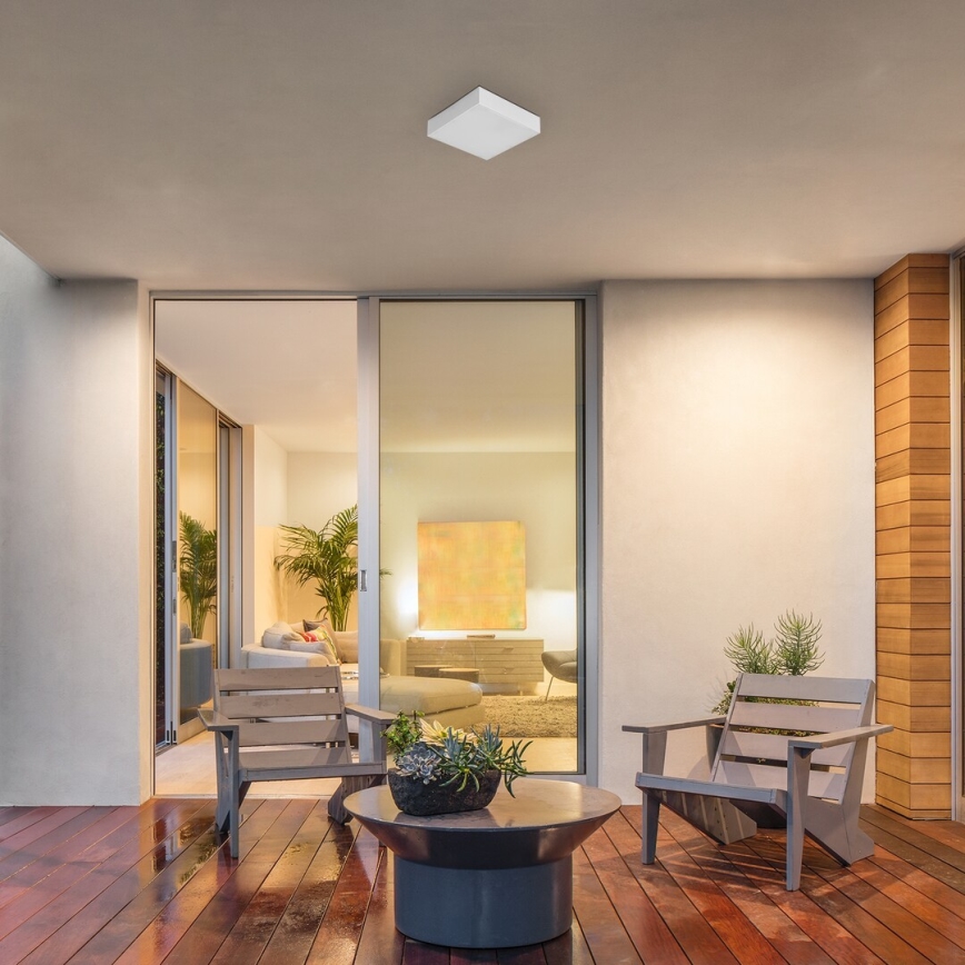 Rabalux - LED loftlampe til badeværelse LED/18W/230V 2800-6000K IP44 hvid 17,5x17,5 cm