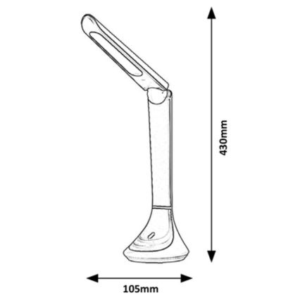 Rabalux - LED bordlampe LED/5W/230V sort