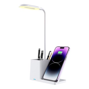 Rabalux - LED bordlampe m. trådløs opladning dæmpbar QI LED/4W/5V 3000/4000/6500K hvid