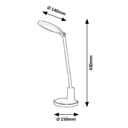 Rabalux - LED bordlampe med touch-funktion dæmpbar LED/10W/230V 3000-6000K