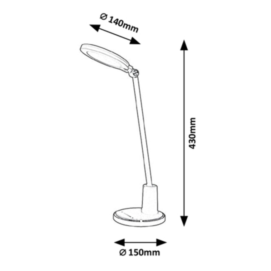 Rabalux - LED bordlampe med touch-funktion dæmpbar LED/10W/230V 3000-6000K