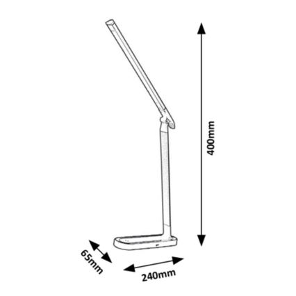 Rabalux - LED bordlampe med touch-funktion dæmpbar LED/7W/230V sort