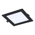 Rabalux - LED indbygningslampe LED/12W/230V 17x17 cm sort