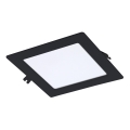 Rabalux - LED indbygningslampe LED/12W/230V 17x17 cm sort