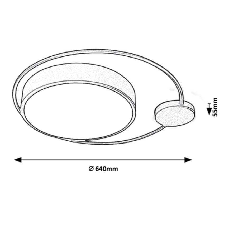 Rabalux - LED loftlampe 2xLED/48W/230V