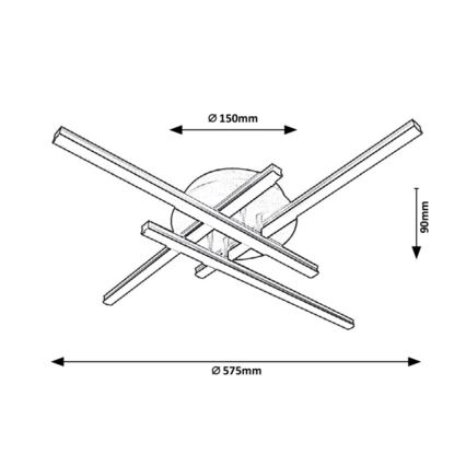 Rabalux - LED loftlampe 4xLED/25W/230V