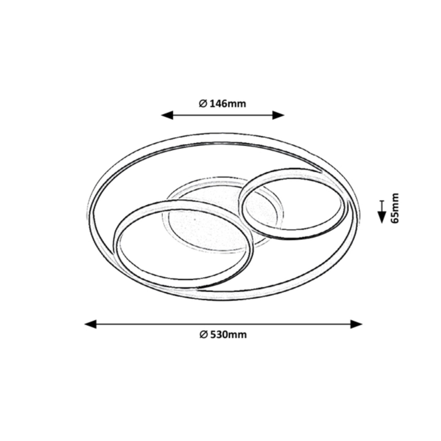 Rabalux - LED loftlampe dæmpbar LED/50W/230V 3000-6000K + fjernbetjening