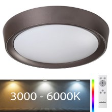 Rabalux - LED loftlampe dæmpbar RGB-farver LED/24W/230V + fjernbetjening 3000-6000K